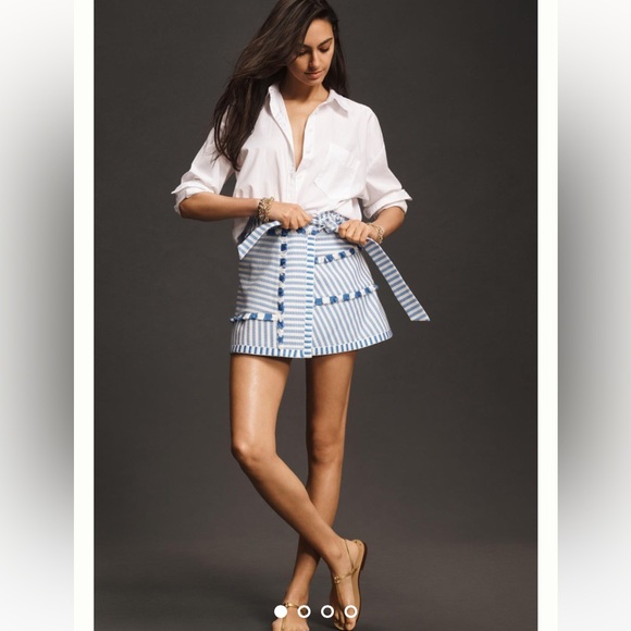 Hunter Bell Bay Skirt coastal stripe, size 6 - Picture 4 of 8